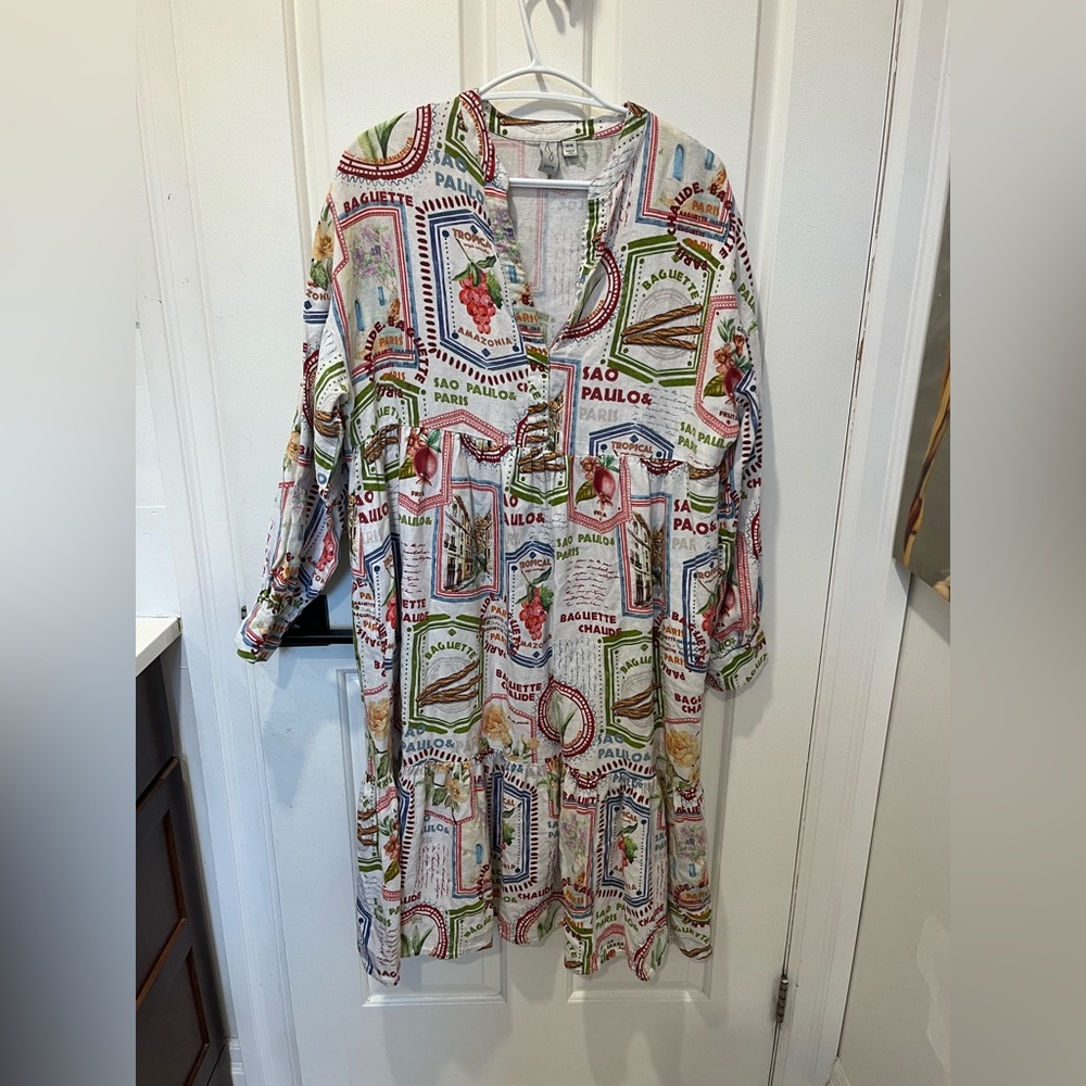 Colorful Graphic Print Dress Joie